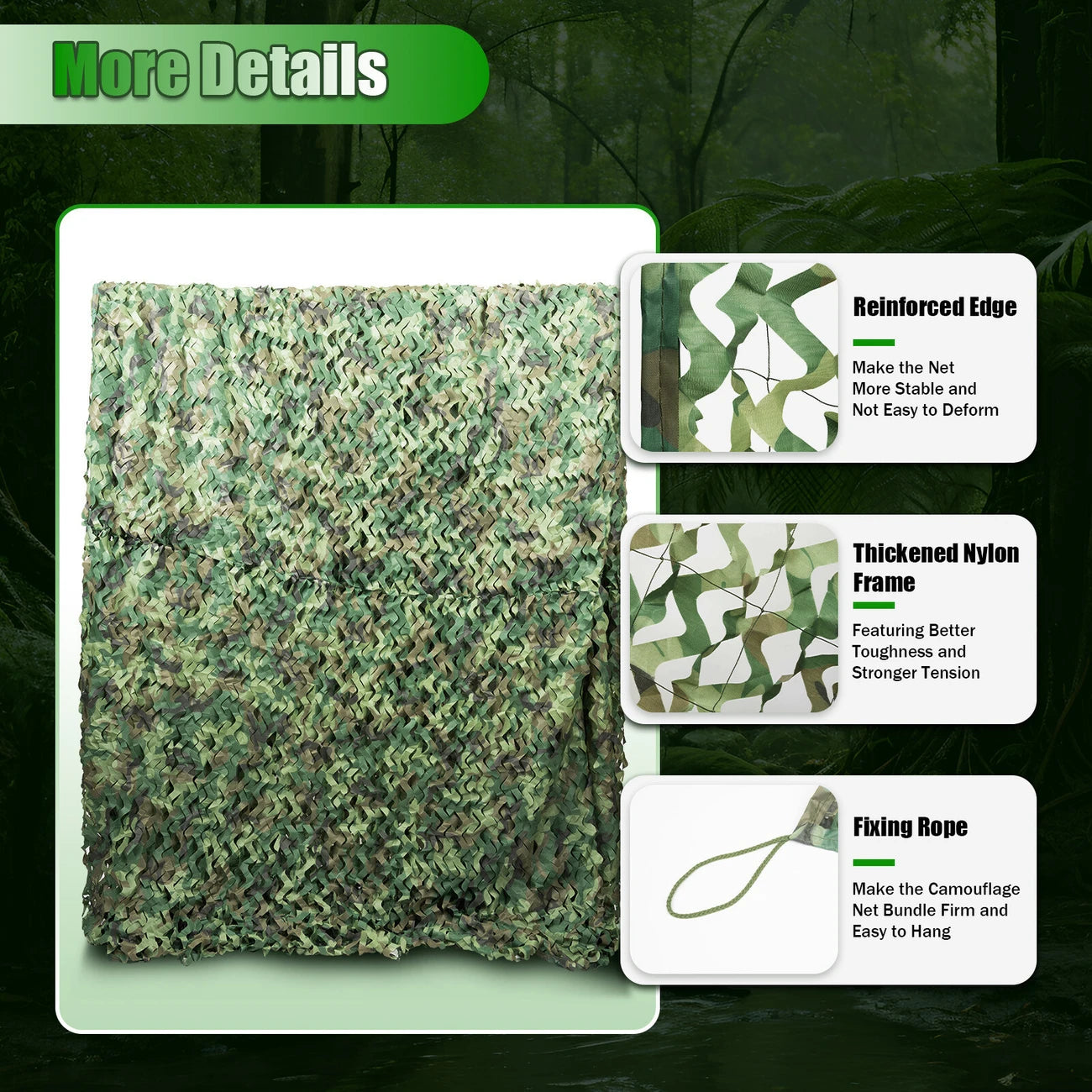 Jack & Luke Camo Nets - 6.56ft x 9.84ft / 2m x 3m